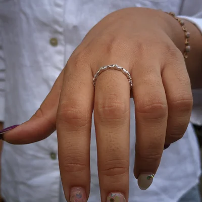 Pear Cut Lab Grown Diamond Eternity Band
