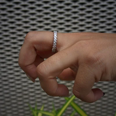 Marquise Cut Lab Grown Diamond Eternity Wedding Band