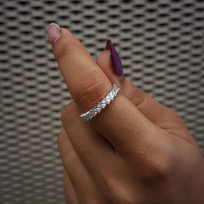 Marquise Cut Lab Grown Diamond Eternity Wedding Band