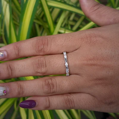 Baguette Cut Lab Grown Diamond Eternity Band
