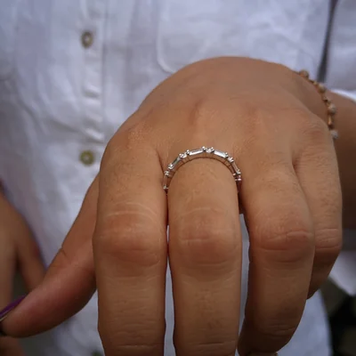 Baguette Cut Lab Grown Diamond Eternity Band