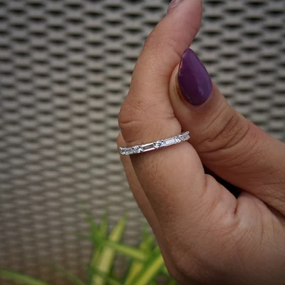 Baguette Cut Lab Grown Diamond Eternity Band