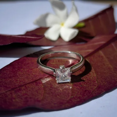 Square Cushion Lab Grown Diamond Solitaire Ring