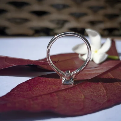 Square Cushion Lab Grown Diamond Solitaire Ring