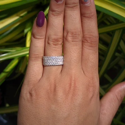 Iced Out Diamond Band for Her