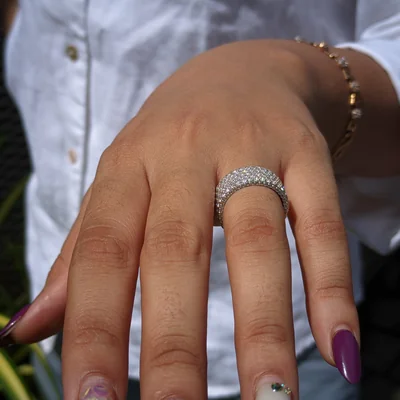Iced Out Diamond Band for Her