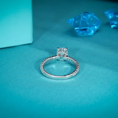 Lab Grown Diamonds - Invisible Halo Solitaire Ring