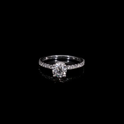 Lab Grown Diamonds - Invisible Halo Solitaire Ring