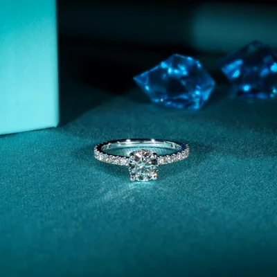Lab Grown Diamonds - Invisible Halo Solitaire Ring