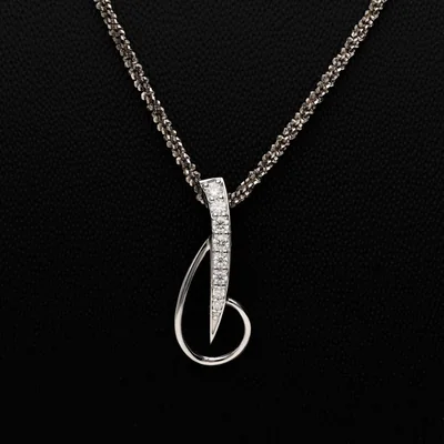 Lab-Grown Diamond - Elephant Tooth Inspired Pendant