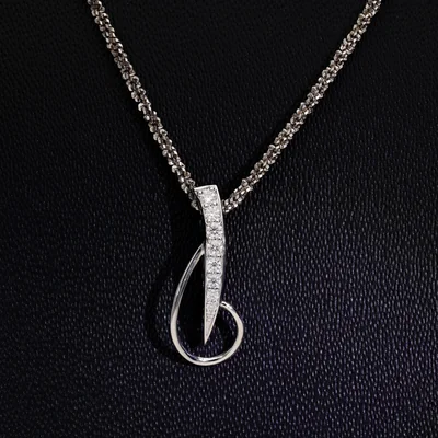 Lab Grown Diamond Elephant Tooth Pendant for Her