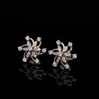 Lab Grown Diamond Swirl Earring