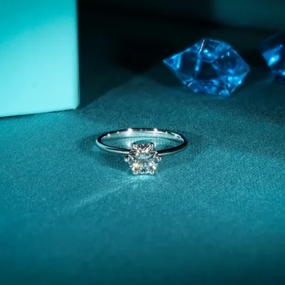 Lab Created Diamond Solitaire Ring
