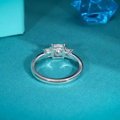 Three Stone Princess Diamond Ring