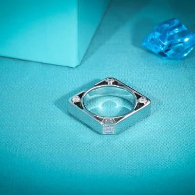 Carre Cut Lab Grown Diamond Ring
