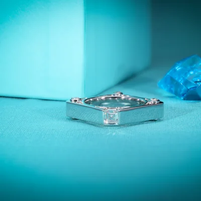 Carre Cut Lab Grown Diamond Ring