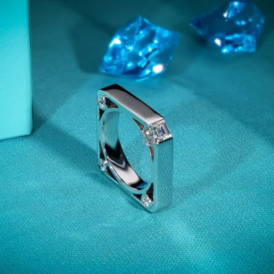 Carre Cut Lab Grown Diamond Ring
