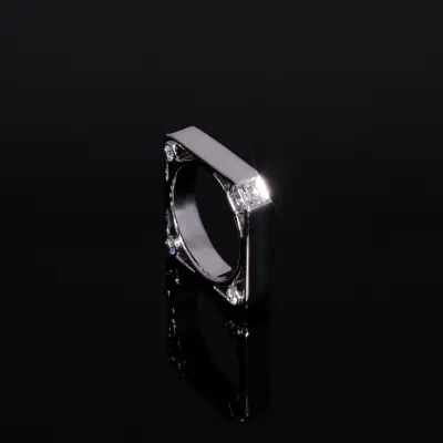 Carre Cut Lab Grown Diamond Ring