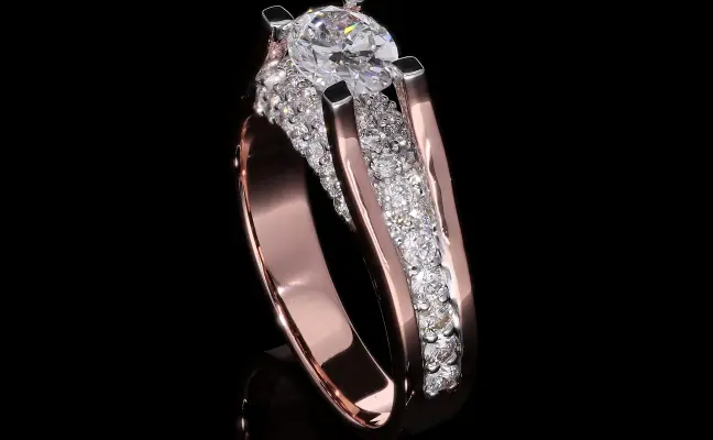 Lab Grown Diamond Oval Floating Ring