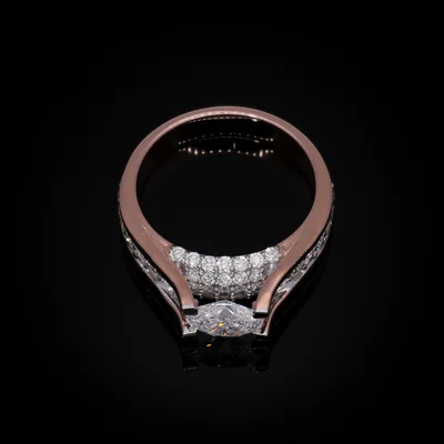 Lab Grown Diamond Oval Floating Ring