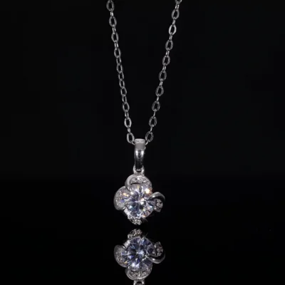Lab Grown Diamond Halo Solitaire Pendant