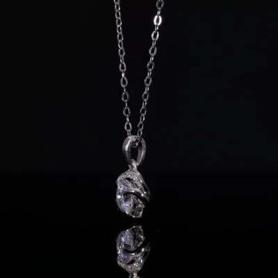 Lab Grown Diamond Halo Solitaire Pendant