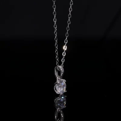 Round Solitaire Lab Created Diamond Pendant