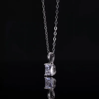 Princess Cut Lab Grown Diamond Solitaire Pendant