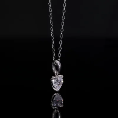 Heart Cut Lab Grown Diamond Pendant
