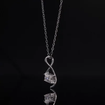Radiant Cut Lab Grown Diamond Pendant