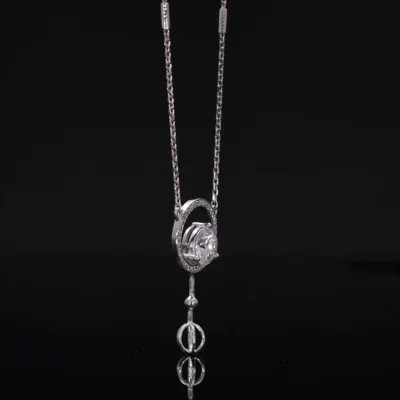 Lab Grown Diamond Round Halo Pendant