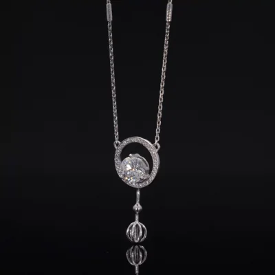Lab Grown Diamond Round Halo Pendant