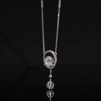 Lab Grown Diamond Round Halo Pendant