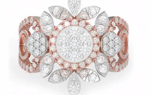 Malvika Ring (CI. Zaveri)- 0.86 CTW 91 PCS VS1 Lab Grown Round Diamond Ring