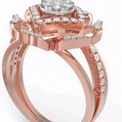 Manmohini Ring(CI. Zaveri)- 0.515 CTW, 59 PCS VS1 CVD Lab Grown Round Diamond Ring