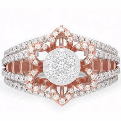 Vaidehi Ring (CI. Zaveri)- 0 0.723 CTW, 127 PCS VS1 CVD Lab Grown Round Diamon Ring