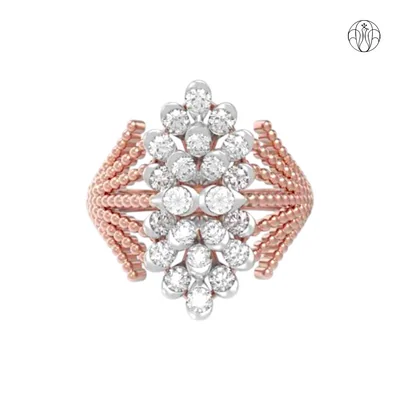 Vedika Ring (CI. Zaveri)- 0 0.954 CTW 22 PCS VS1 Lab Grown Round Diamond Ring