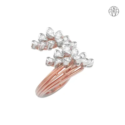 Vaibhavi Ring (CI. Zaveri)- 0.868 CTW 20 PCS VS1 Lab Grown Round Diamond Ring