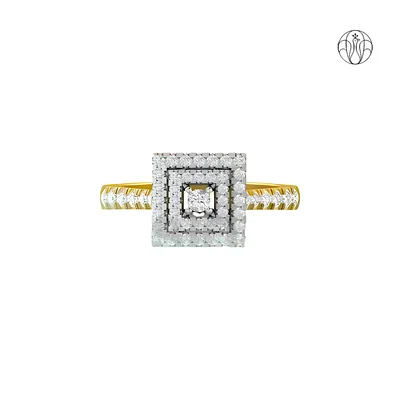 Vedika Ring (CI. Zaveri)-  0.67 CTW 53 PCS VS1 Lab Grown Round Diamond Geometric Design Ring