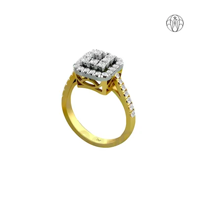 Taneira Ring (CI. Zaveri)- 0.857 CTW 43 PCS VS1 Lab Grown Round Diamond Ring