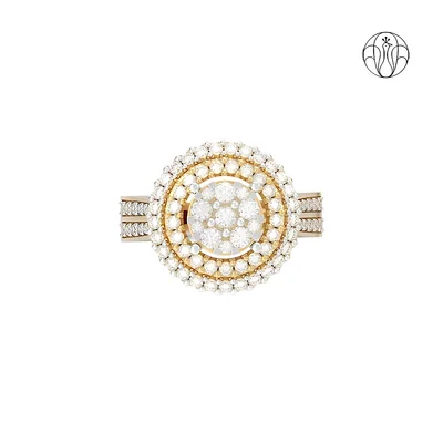 Disha Ring (CI. Zaveri)- 0.884 CTW 89 PCS VS1 Lab Grown Round Diamond Ring