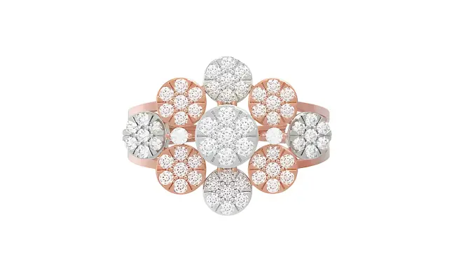 Krishna Ring (CI. Zaveri)- 00.738 CTW 67 PCS VS1 Lab Grown Round Diamond Ring
