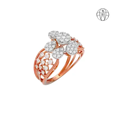 Vasundhara Ring (CI. Zaveri)- 0 1.019 CTW 69 PCS VS1 Lab Grown Round Diamond Ring