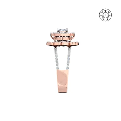 Sharanya Ring (CI. Zaveri)- 1.36 CTW 180 PCS VS1 Lab Grown Round Diamond Statement Design Ring