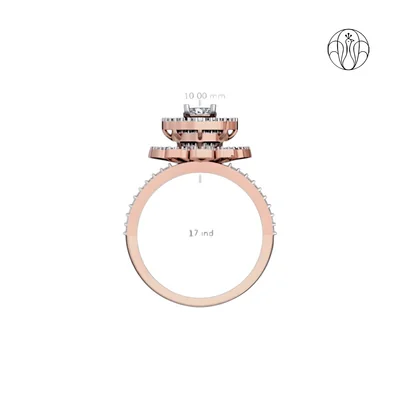 Sharanya Ring (CI. Zaveri)- 1.36 CTW 180 PCS VS1 Lab Grown Round Diamond Statement Design Ring