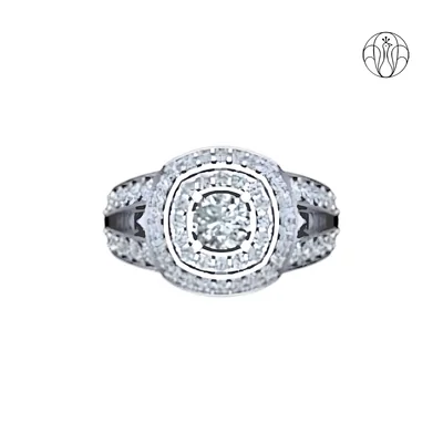 Liora Ring (CI. Zaveri)- 1.448 CTW 63 PCS VS1 Lab Grown Round Diamond Geometric Design Ring