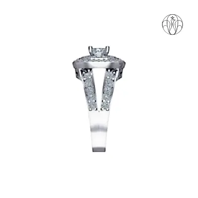 Liora Ring (CI. Zaveri)- 1.448 CTW 63 PCS VS1 Lab Grown Round Diamond Geometric Design Ring