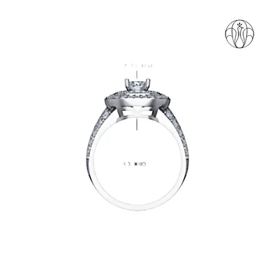 Liora Ring (CI. Zaveri)- 1.448 CTW 63 PCS VS1 Lab Grown Round Diamond Geometric Design Ring