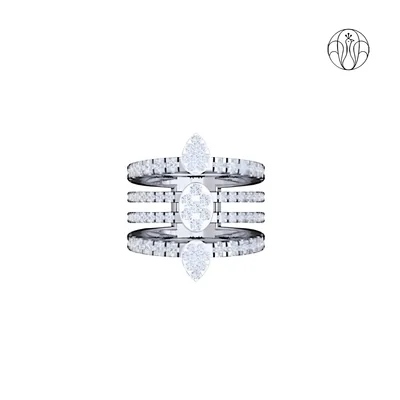 Aurelia Ring(CI. Zaveri)-  1.983 CTW 87 PCS VS1 Lab Grown Round Diamond Statement Ring