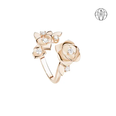 Meher Ring (CI. Zaveri)- 0.39 CTW 6 PCS VS1 Lab Grown Round Diamond Minimal Floral Ring